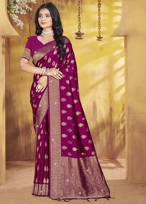 Multicolor Dupion Silk Saree With Blouse Piece