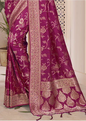 Multicolor Dupion Silk Saree With Blouse Piece