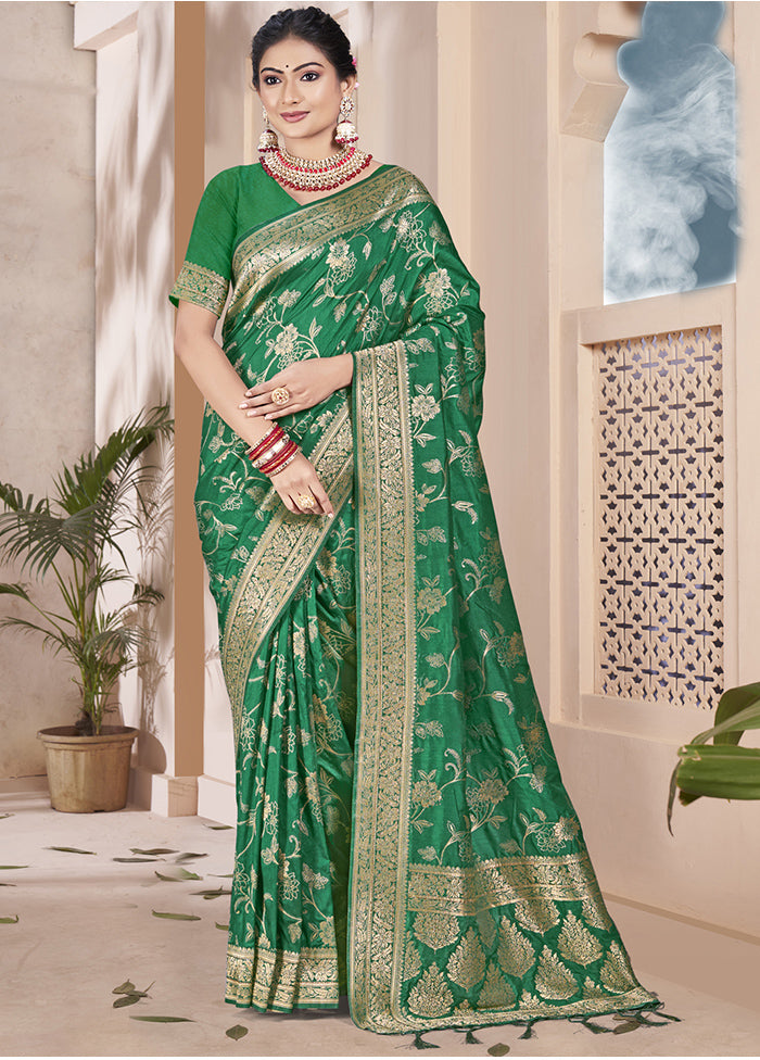 Multicolor Dupion Silk Saree With Blouse Piece