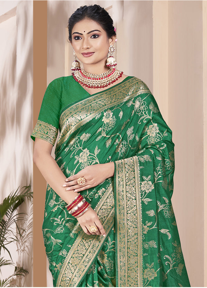 Multicolor Dupion Silk Saree With Blouse Piece