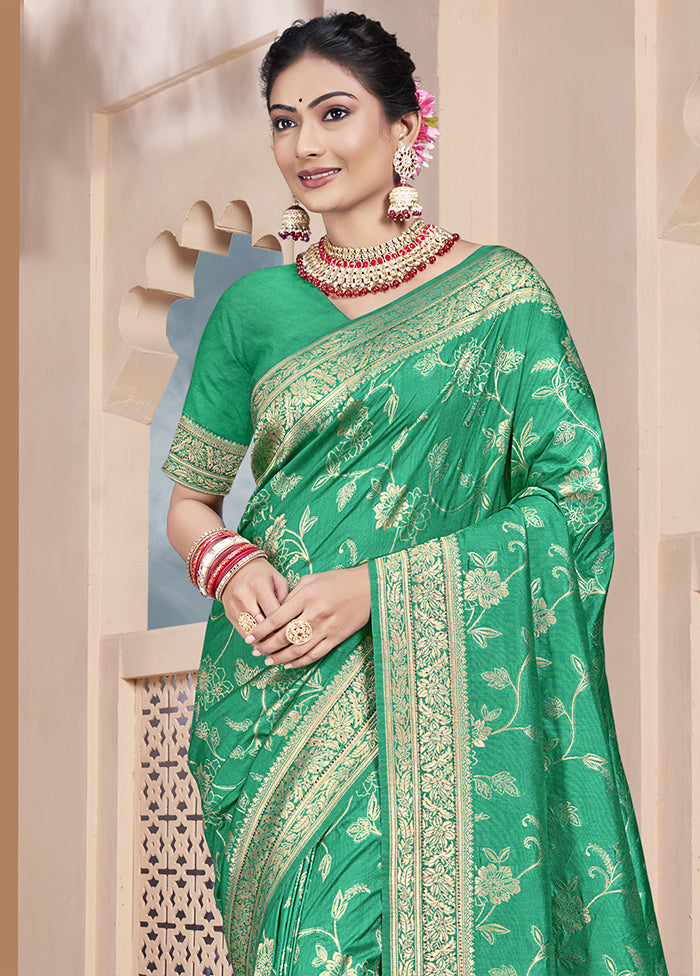 Multicolor Dupion Silk Saree With Blouse Piece