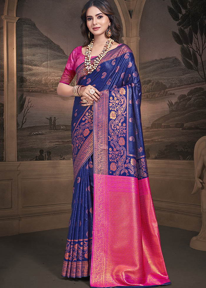 Multicolor Dupion Silk Saree With Blouse Piece