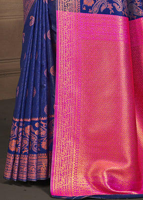 Multicolor Dupion Silk Saree With Blouse Piece