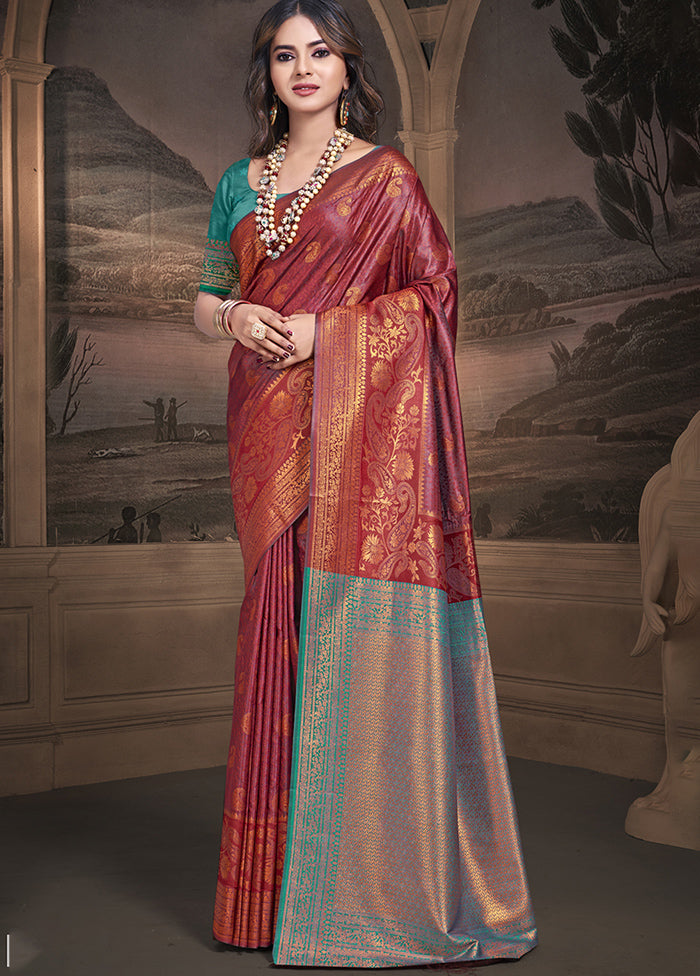 Multicolor Dupion Silk Saree With Blouse Piece