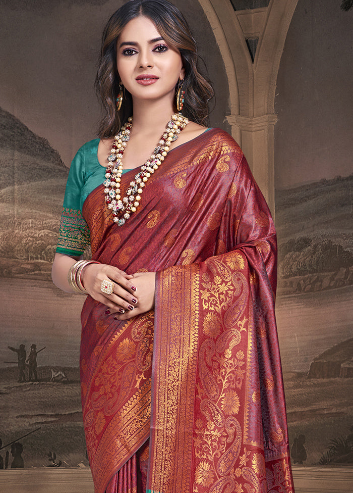 Multicolor Dupion Silk Saree With Blouse Piece