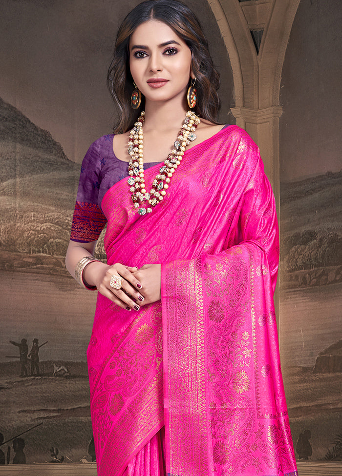 Multicolor Dupion Silk Saree With Blouse Piece