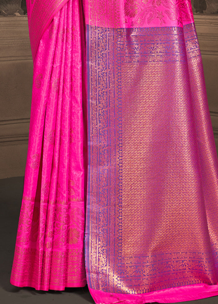 Multicolor Dupion Silk Saree With Blouse Piece