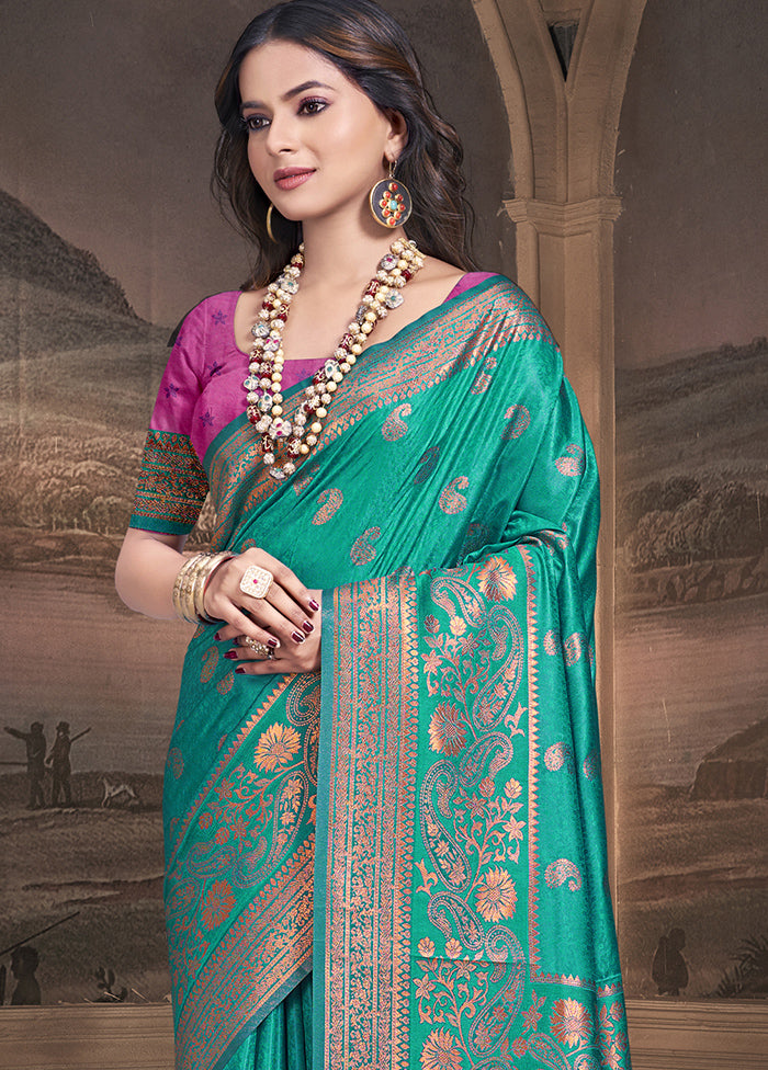 Multicolor Dupion Silk Saree With Blouse Piece