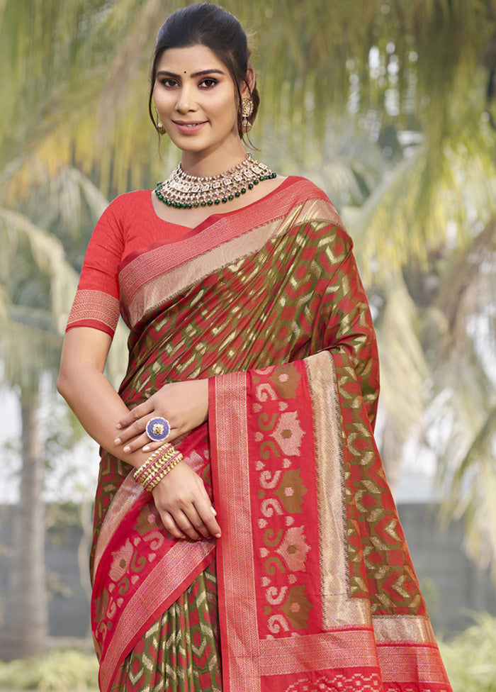 Pink Spun Silk Saree With Blouse Piece