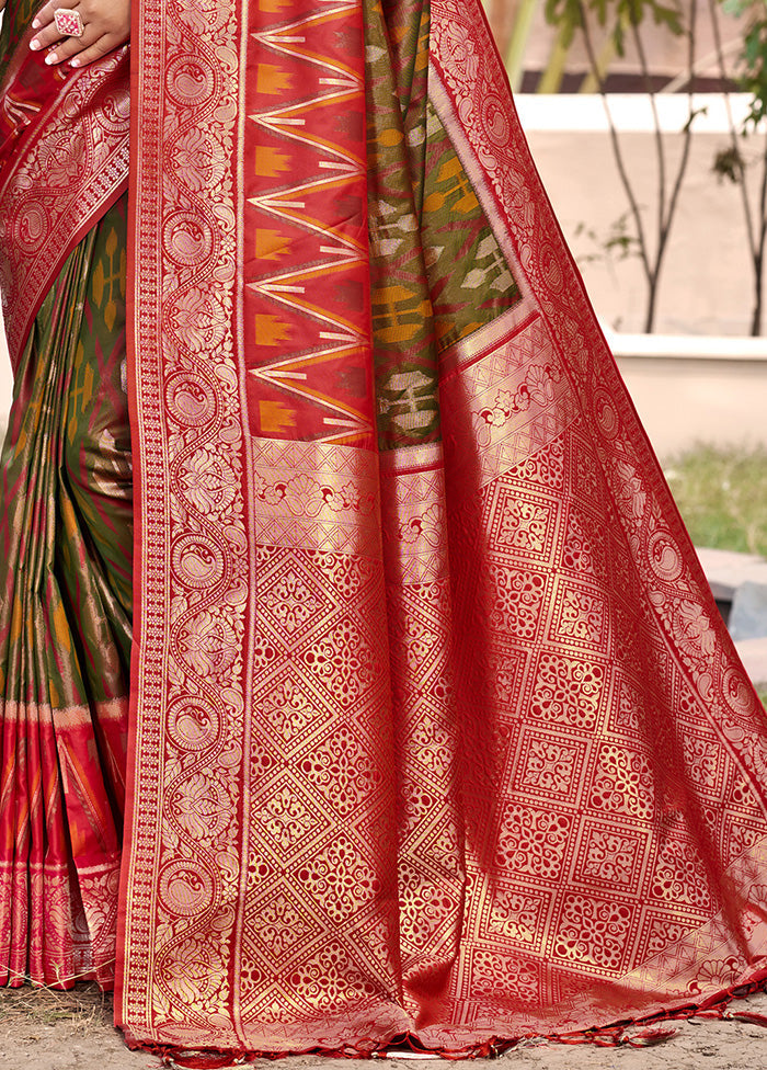 Brown Spun Silk Saree With Blouse Piece