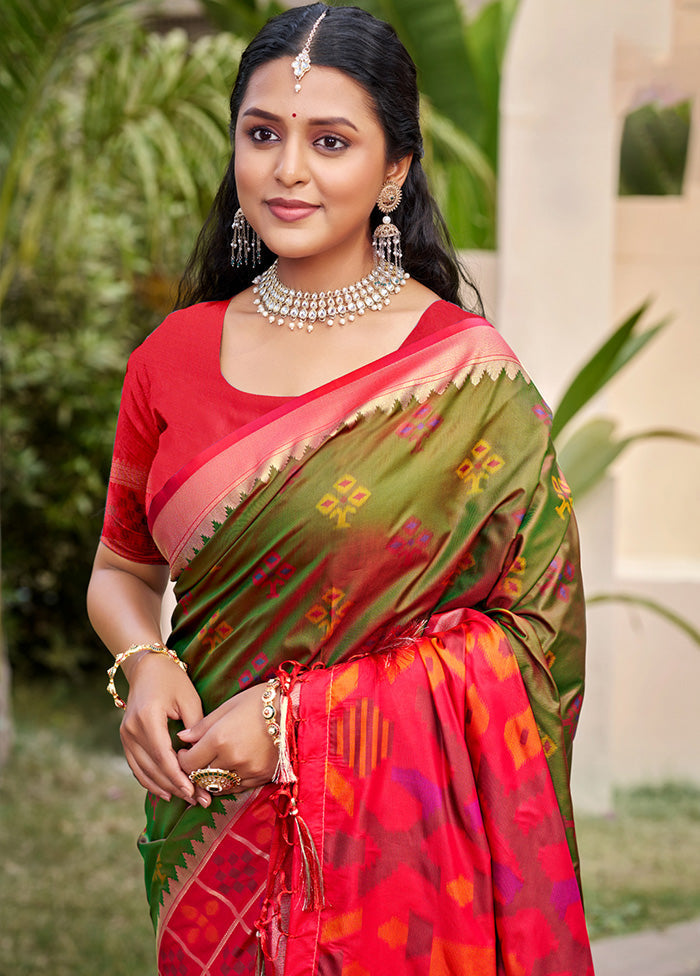 Brown Spun Silk Saree With Blouse Piece