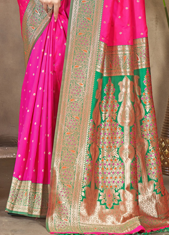 Light Pink Dupion Silk Saree With Blouse Piece