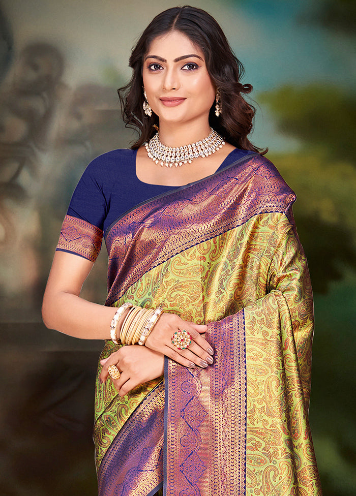 Multicolor Dupion Silk Saree With Blouse Piece