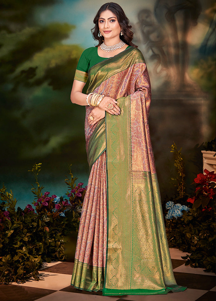 Multicolor Dupion Silk Saree With Blouse Piece