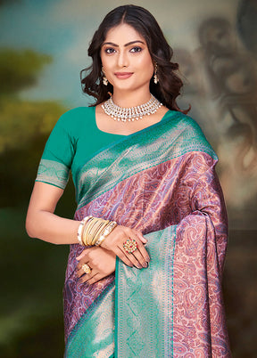 Multicolor Dupion Silk Saree With Blouse Piece