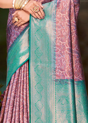 Multicolor Dupion Silk Saree With Blouse Piece