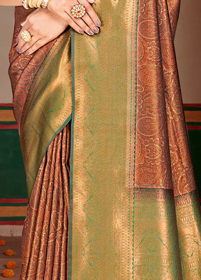 Multicolor Dupion Silk Saree With Blouse Piece