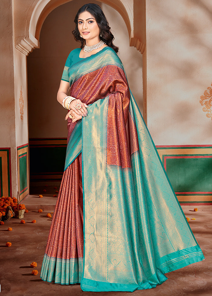 Multicolor Dupion Silk Saree With Blouse Piece