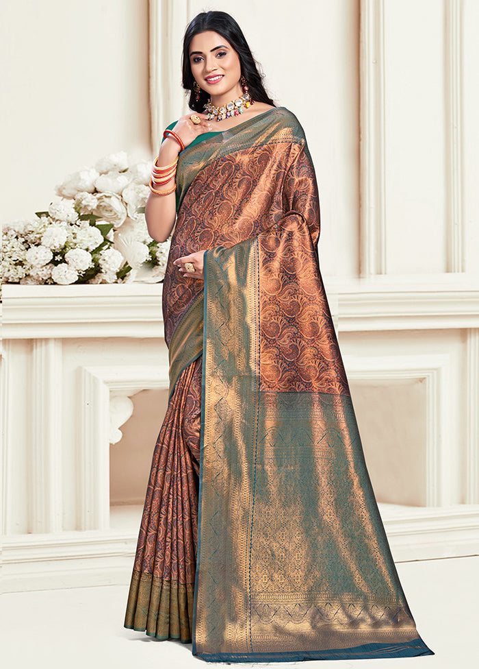 Multicolor Dupion Silk Saree With Blouse Piece