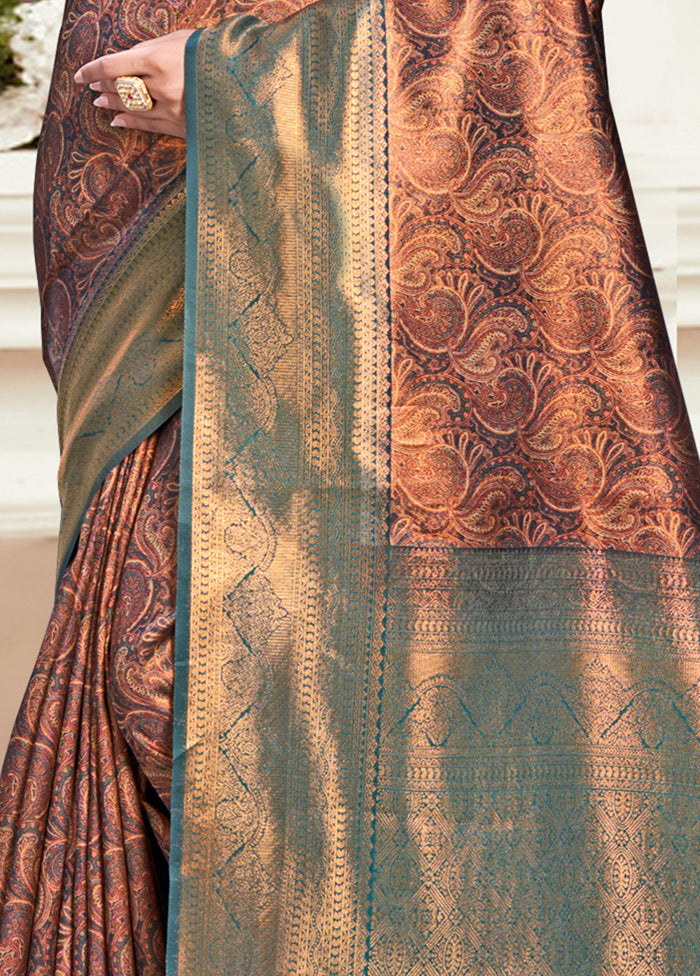 Multicolor Dupion Silk Saree With Blouse Piece