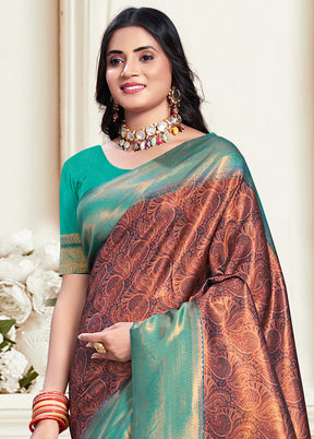 Multicolor Dupion Silk Saree With Blouse Piece