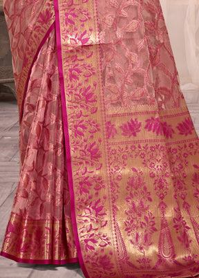 Multicolor Organza Saree With Blouse Piece