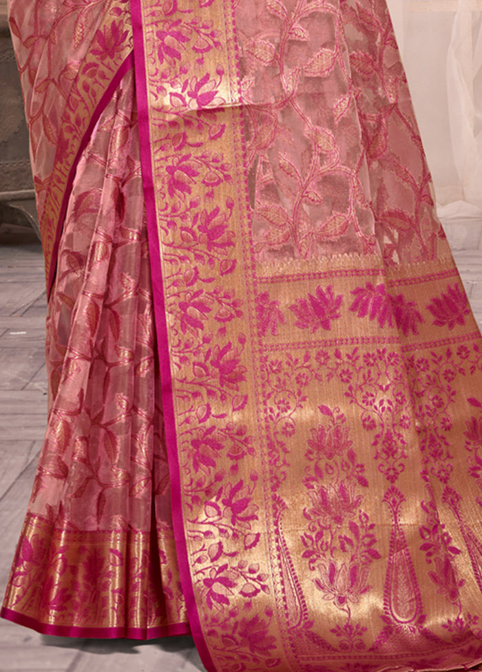 Multicolor Organza Saree With Blouse Piece