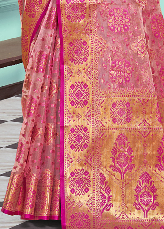 Multicolor Organza Saree With Blouse Piece