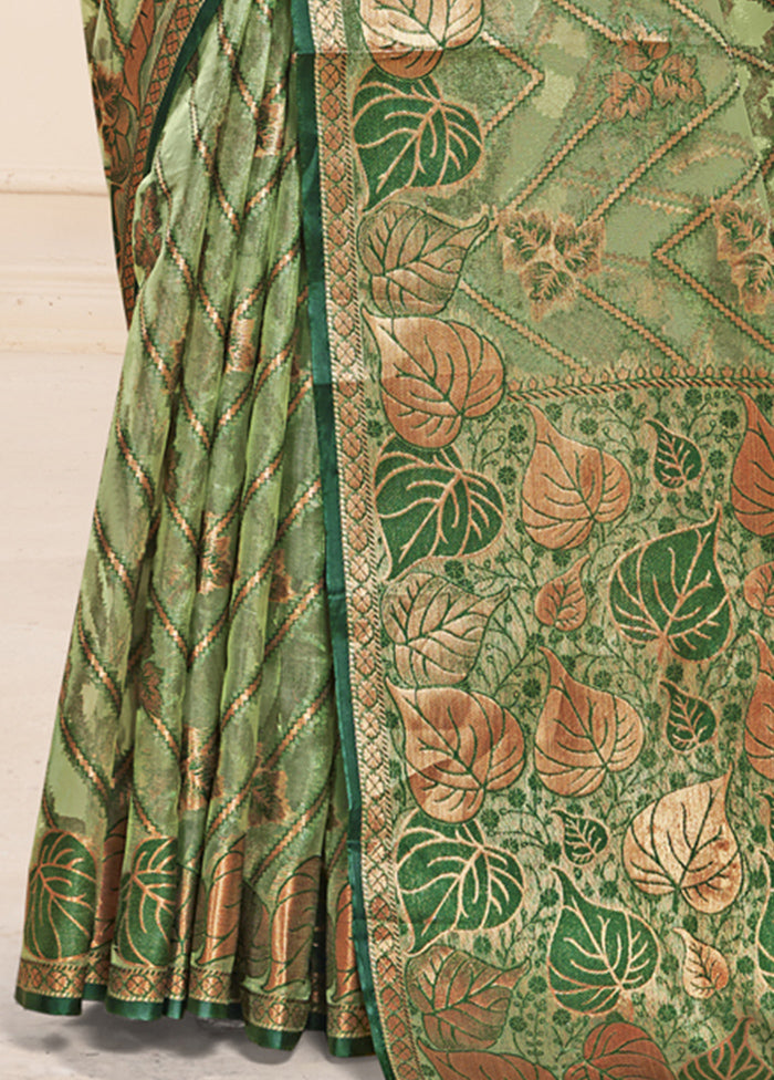 Multicolor Organza Saree With Blouse Piece