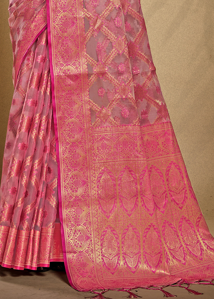 Multicolor Organza Saree With Blouse Piece