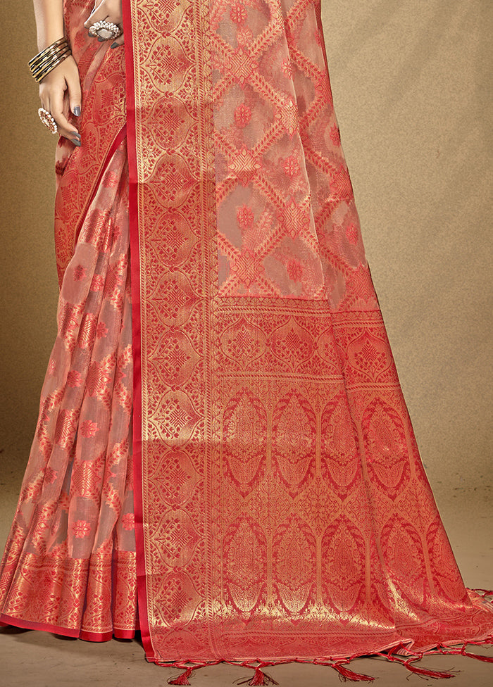 Multicolor Organza Saree With Blouse Piece