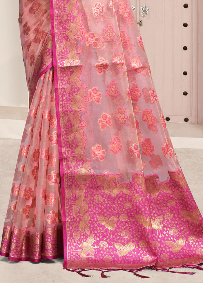 Multicolor Organza Saree With Blouse Piece