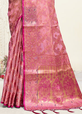 Multicolor Organza Saree With Blouse Piece