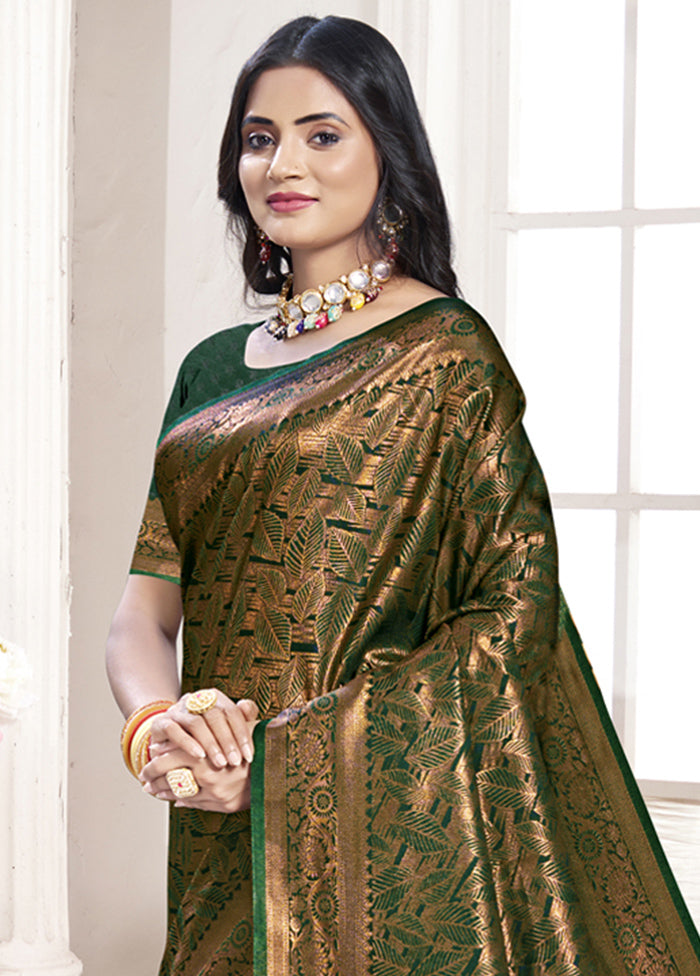 Multicolor Banarasi Silk Saree With Blouse Piece