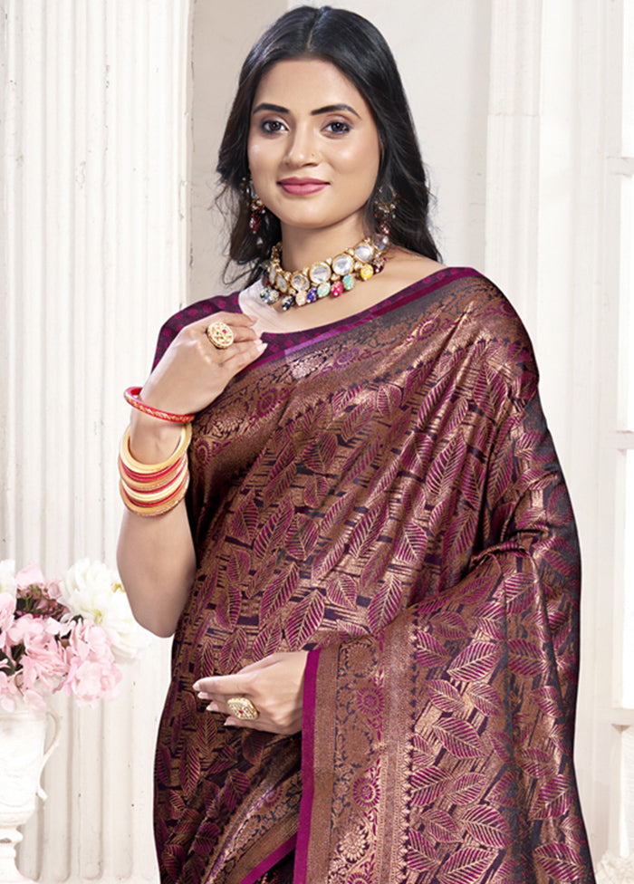 Multicolor Banarasi Silk Saree With Blouse Piece