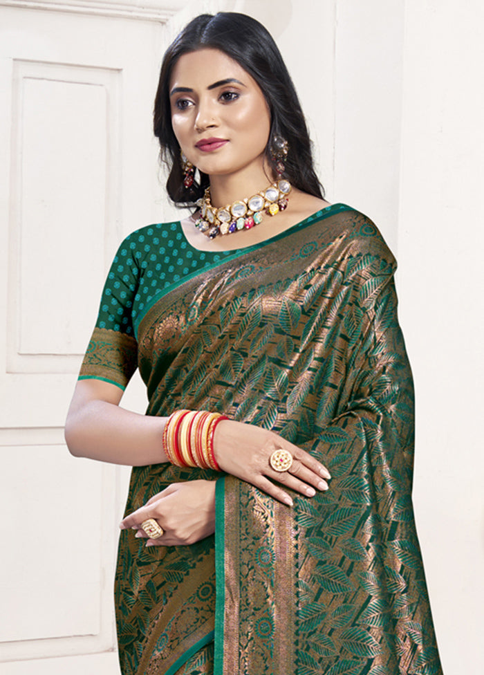 Multicolor Banarasi Silk Saree With Blouse Piece