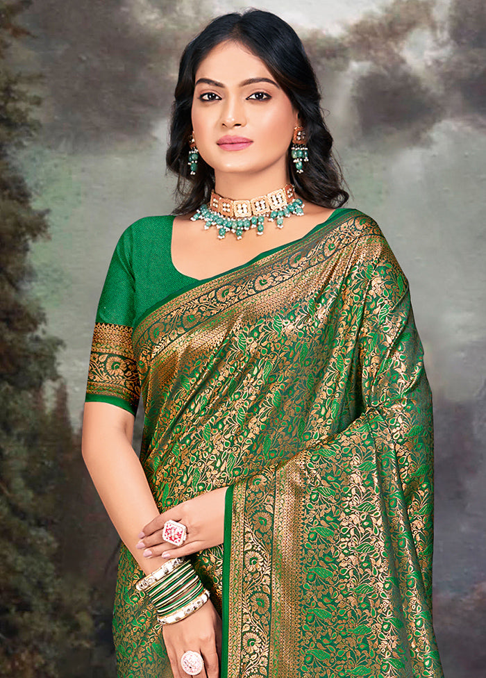 Multicolor Banarasi Silk Saree With Blouse Piece