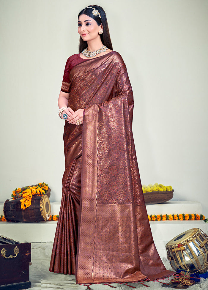 Multicolor Banarasi Silk Saree With Blouse Piece