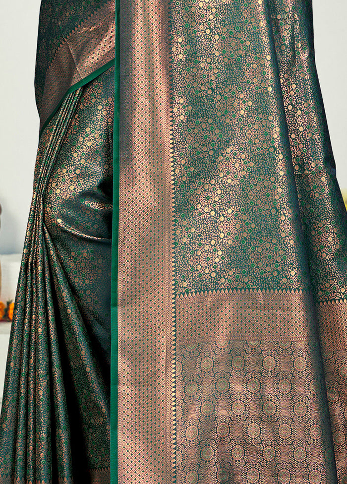 Multicolor Banarasi Silk Saree With Blouse Piece