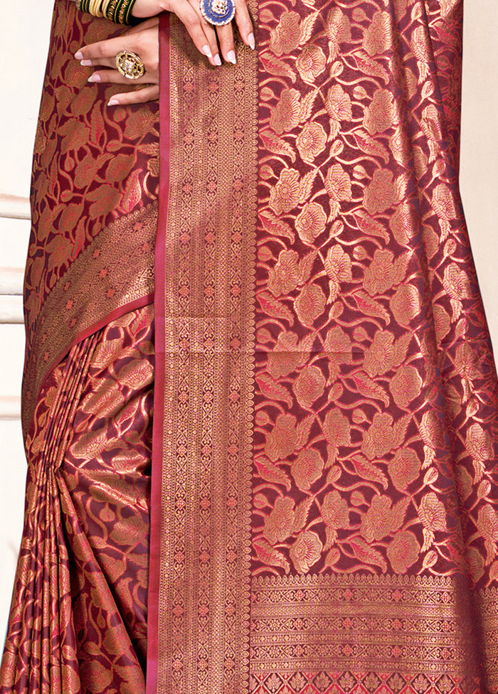 Multicolor Banarasi Silk Saree With Blouse Piece