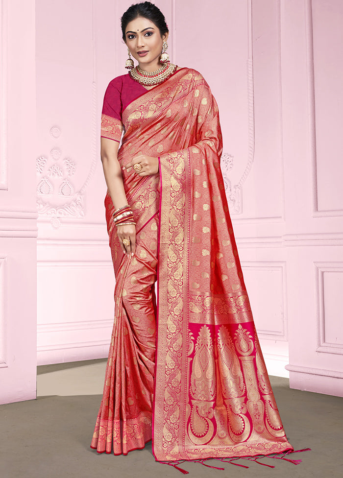 Multicolor Dupion Silk Saree With Blouse Piece