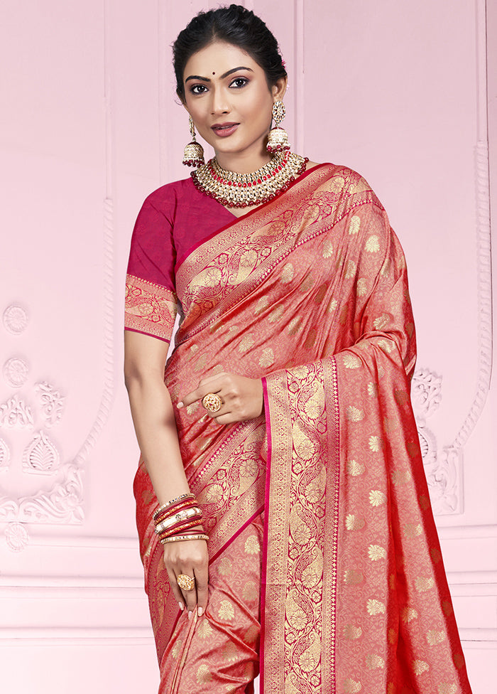 Multicolor Dupion Silk Saree With Blouse Piece