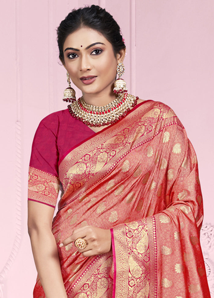 Multicolor Dupion Silk Saree With Blouse Piece