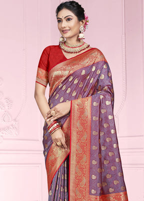 Multicolor Dupion Silk Saree With Blouse Piece