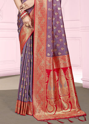 Multicolor Dupion Silk Saree With Blouse Piece