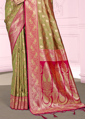 Multicolor Dupion Silk Saree With Blouse Piece