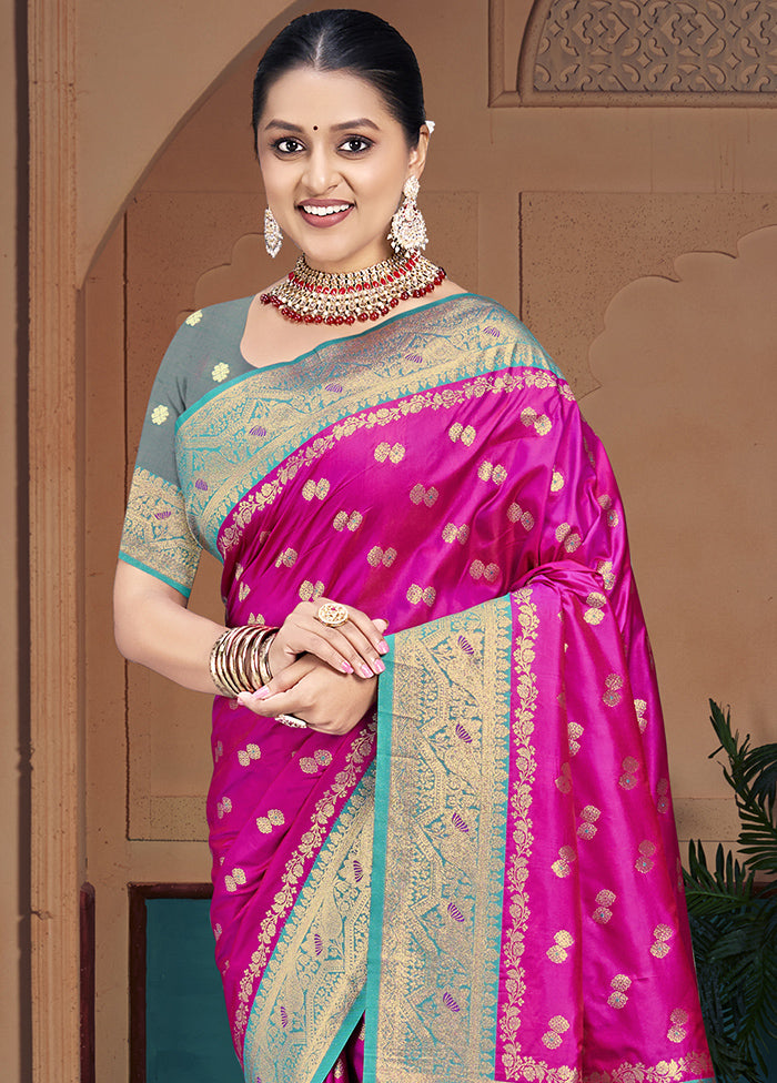 Multicolor Dupion Silk Saree With Blouse Piece