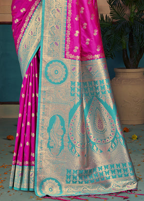 Multicolor Dupion Silk Saree With Blouse Piece