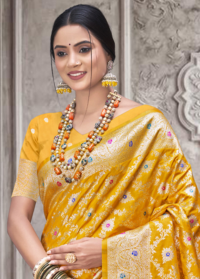 Multicolor Dupion Silk Saree With Blouse Piece