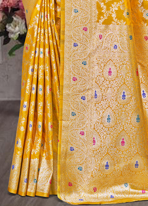 Multicolor Dupion Silk Saree With Blouse Piece